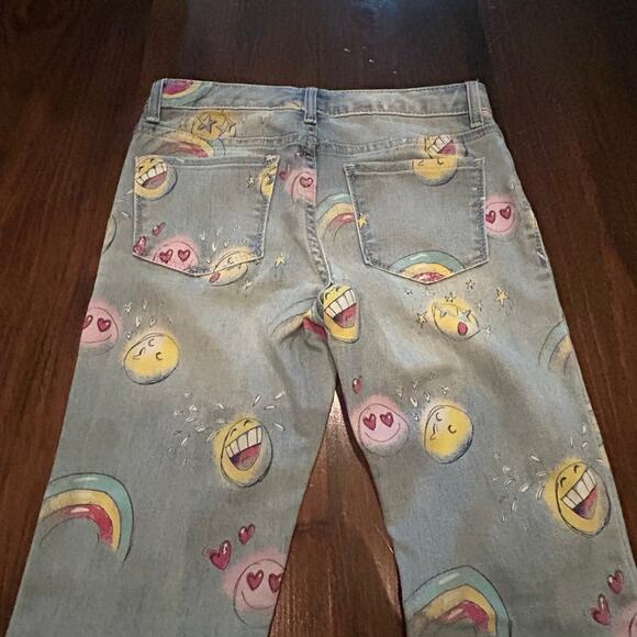 ⭐️ Gap Girls Blue Superdenim Emoji Jeans WIth Fantastiflex Regular Stretch 12 - Picture 9 of 10